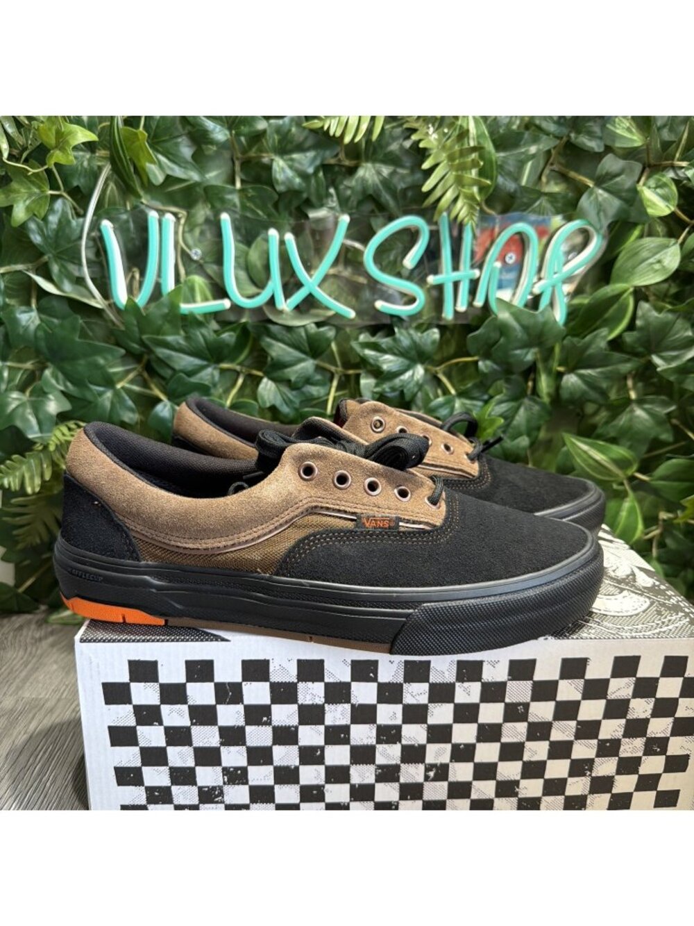 Vans Skate Era Wafflecup Men’s Black Brown Size 10 Sneakers